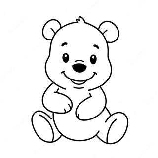 Cute Winnie The Pooh With Hearts Coloring Page 37857-31490