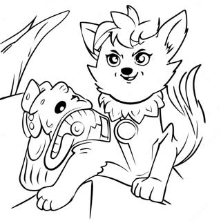 Male Anime Wolf Boy Coloring Pages