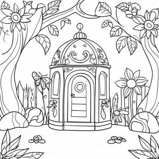 Whimsical Secret Garden Coloring Page 37887-31517