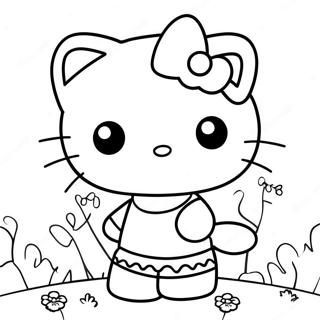 Hello Kitty Zombie Coloring Pages