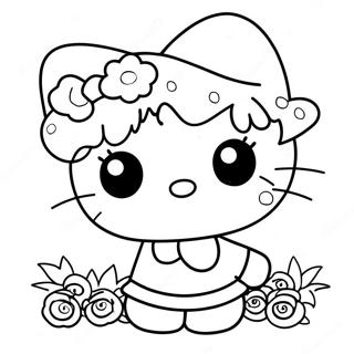 Hello Kitty Zombie Coloring Pages