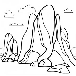 Colorful Rock Formation Coloring Page 3791-3070