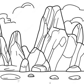 Colorful Rock Formation Coloring Page 3791-3071