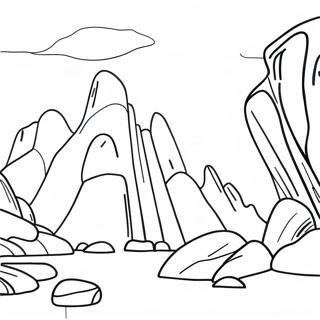 Colorful Rock Formation Coloring Page 3791-3072