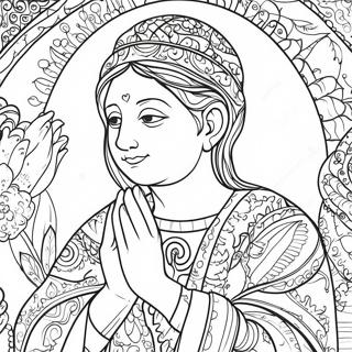 Colorful Prayers Coloring Page 37927-31543