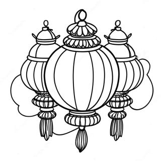 Colorful Lantern Festival Coloring Page 37937-31558