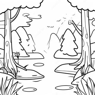 Calming Nature Scene Coloring Page 37947-31579