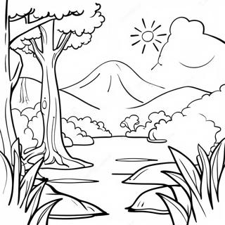 Calming Nature Scene Coloring Page 37947-31580