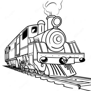 Realistic Train Coloring Pages