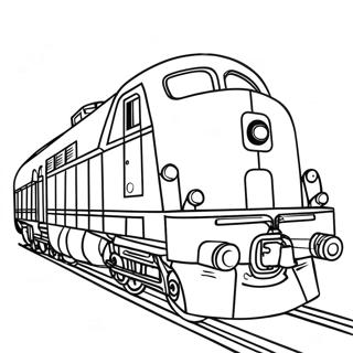 Realistic Train Coloring Page 37966-31570