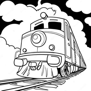 Realistic Train Coloring Page 37966-31571