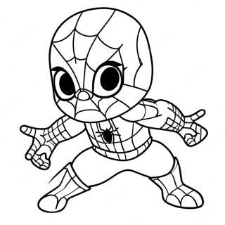 Chibi Spiderman Coloring Page 37996-31601