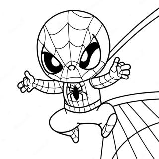 Chibi Spiderman Coloring Page 37996-31603