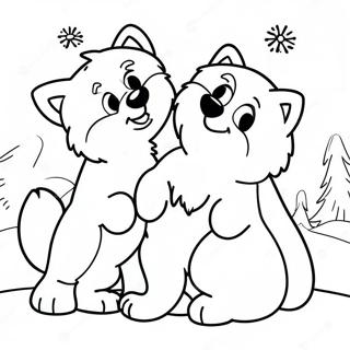 Arctic Dogs Coloring Pages