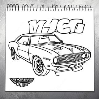 Muscle Car Coloring Page 3800-3075