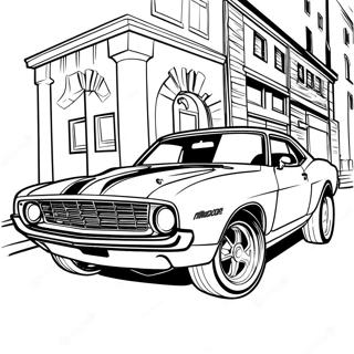 Classic Muscle Car In Action Coloring Page 3801-3078