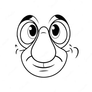 Funny Cartoon Nose Coloring Page 38027-31632