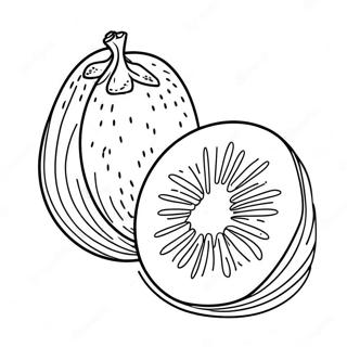 Kiwi Fruit Coloring Page 38036-31634