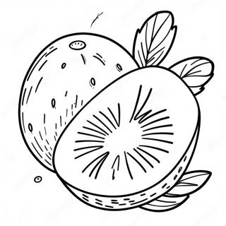 Kiwi Fruit Coloring Page 38036-31635