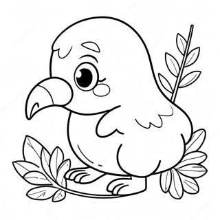 Cute Kiwi Bird Coloring Page 38037-31655