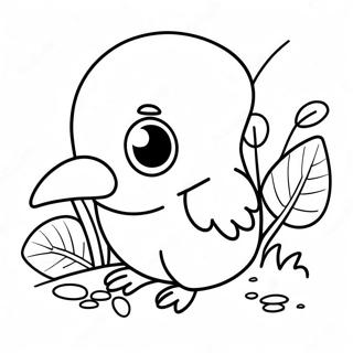 Cute Kiwi Bird Coloring Page 38037-31656