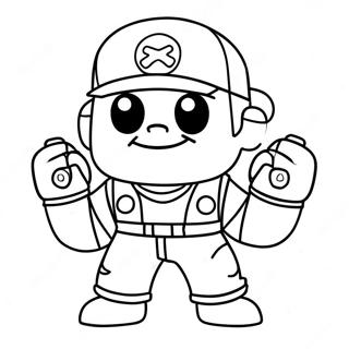 Brawl Stars Leon Coloring Page 38056-31652