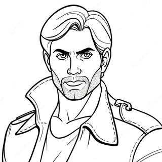 Leon The Stealthy Character Coloring Page 38057-31647