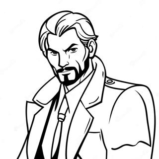 Leon The Stealthy Character Coloring Page 38057-31648