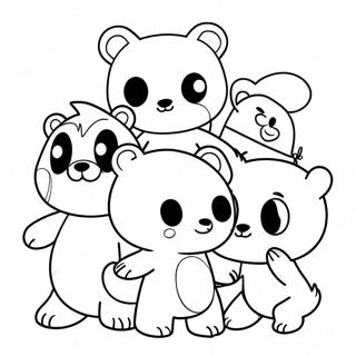 Gloomy Bear With Friends Coloring Page 38067-31674