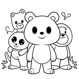 Gloomy Bear With Friends Coloring Page 38067-31675