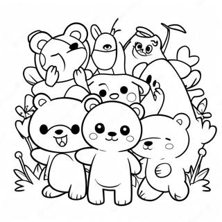 Gloomy Bear With Friends Coloring Page 38067-31676