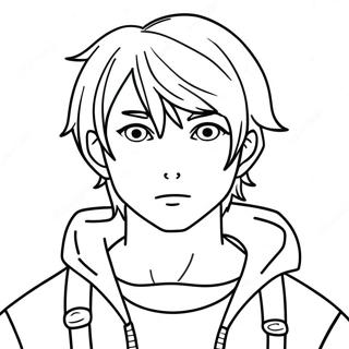 Cool Boy Anime Coloring Pages