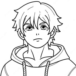 Cool Boy Anime Coloring Page 38106-31694