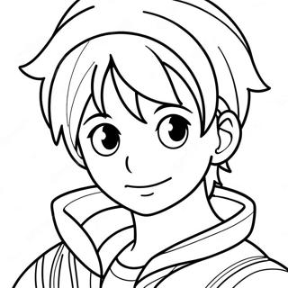 Cool Boy Anime Coloring Page 38106-31695