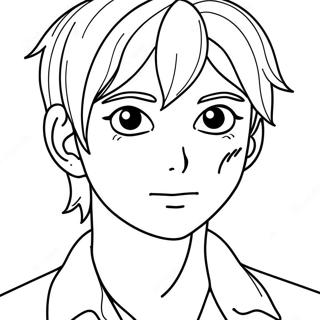 Cool Boy Anime Coloring Page 38106-31696