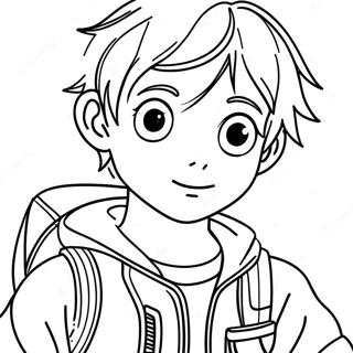 Cool Boy Anime Coloring Pages