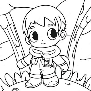 Adventurous Boy Anime Coloring Page 38107-31690