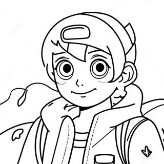 Adventurous Boy Anime Coloring Page 38107-31692