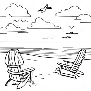 Outer Banks Beach Scene Coloring Page 3810-3082