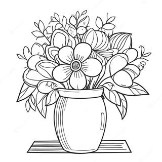 Flowers In A Vase Coloring Page 38116-31698