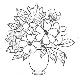 Flowers In A Vase Coloring Page 38116-31699