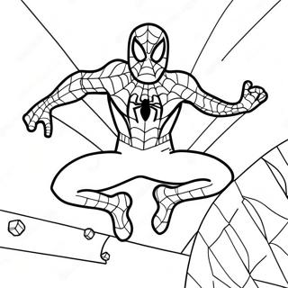 Spiderman Happy Birthday Coloring Pages