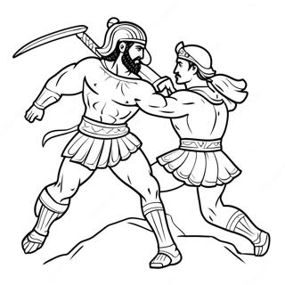 Z Achilles Battling Opponent Coloring Page 38147-31735