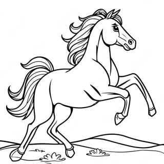 Majestic Arabian Horse In Gallop Coloring Page 38187-31757