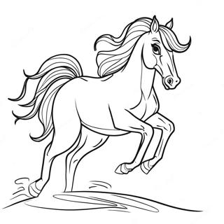 Majestic Arabian Horse In Gallop Coloring Page 38187-31758