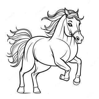 Majestic Arabian Horse In Gallop Coloring Page 38187-31759