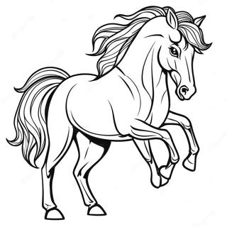 Majestic Arabian Horse In Gallop Coloring Page 38187-31760