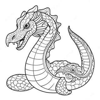 Majestic Sea Serpent Coloring Page 38207-31780