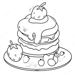 Delicious Strawberry Shortcake With Cherry Jam Coloring Page 38217-31785