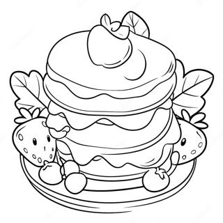 Delicious Strawberry Shortcake With Cherry Jam Coloring Page 38217-31786